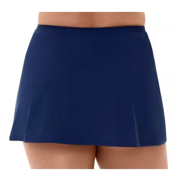 Swim Solutions Tummy Control Swim Skirt Skort Bottom Navy Blue 20W NWT - Picture 3 of 6